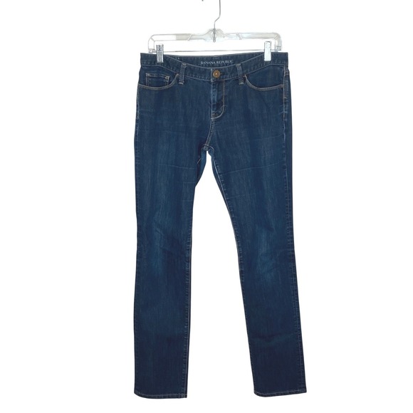 Banana Republic Denim - Banana Republic Dark Wash Skinny Midrise Denim Women's Size 29 Boho Preppy